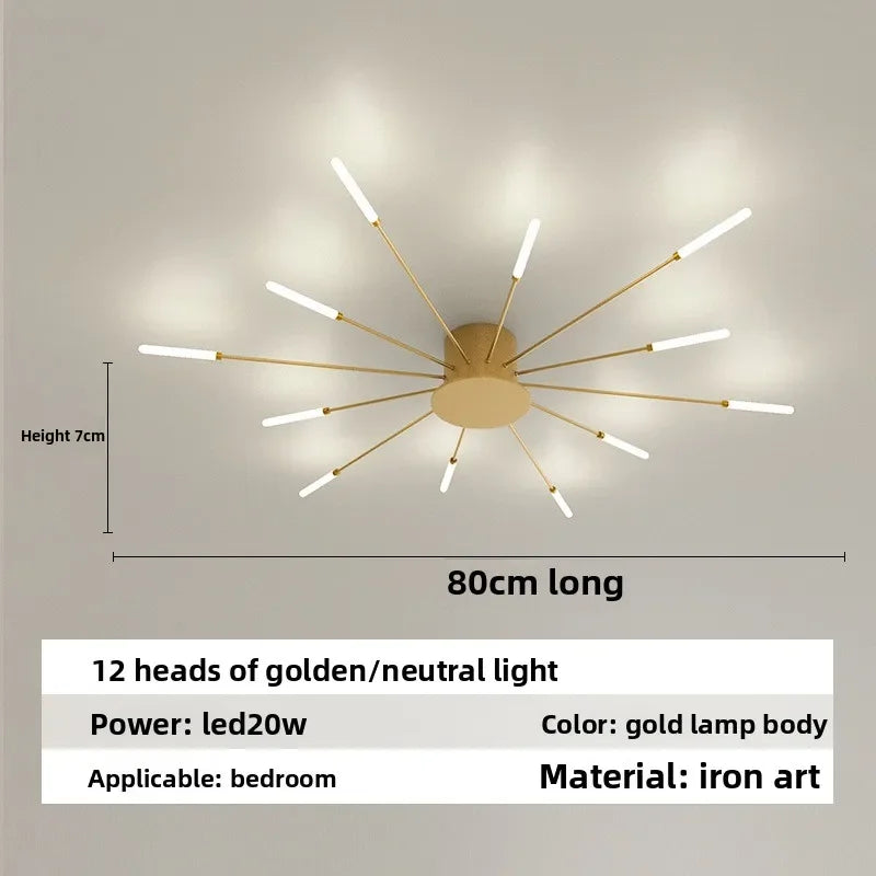 Nordic Ceiling Lighting for Living Room Bedroom Kitchen Led Ceiling Light Fixture Indoor Home Firework Decor Ceiling Lights