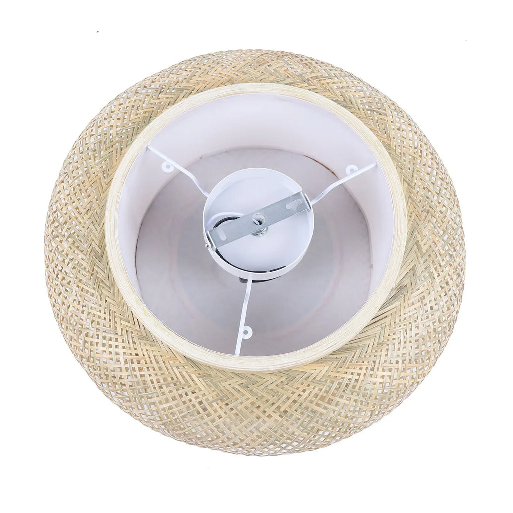 20" Flush Mount Bamboo Shade Ceiling Light Fixture Hanging Pendant Lamp Design Lamps for Living Room Lights Ceiling Lights