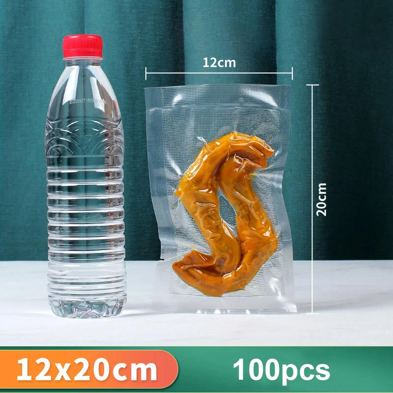 Vacuum Packaging Bags for Food 100Pcs Food Vacuum Storage Packaging Bag for Vacuum Sealer Thicker Food Fresh Keeping Sealing Bag