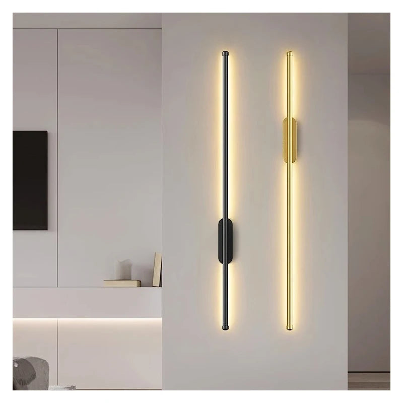 Wall Lamp Bedroom Living Room Black Gold LED Wall Lamps Modern Simple Strip Ceiling Lights for Kitchen Corridor Lighting Fixture
