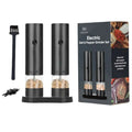 Electric Salt Pepper Grinder Set with Base USB Rechargeable Adjustable Coarseness Automatic Spice Grinders Cooking Accessories