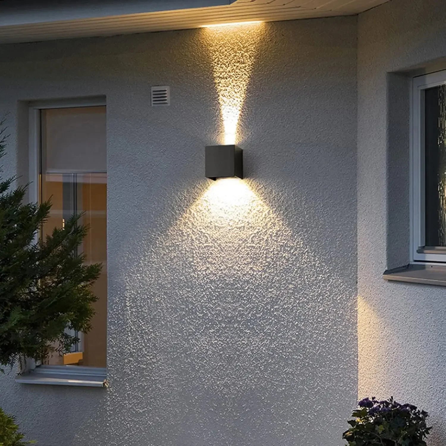 4 Pack Outdoor Wall Lights Exterior/Interior LED Wall Sconces IP65 Waterproof Square Aluminum Wall Lamps Outdoor Lighting Fixtur
