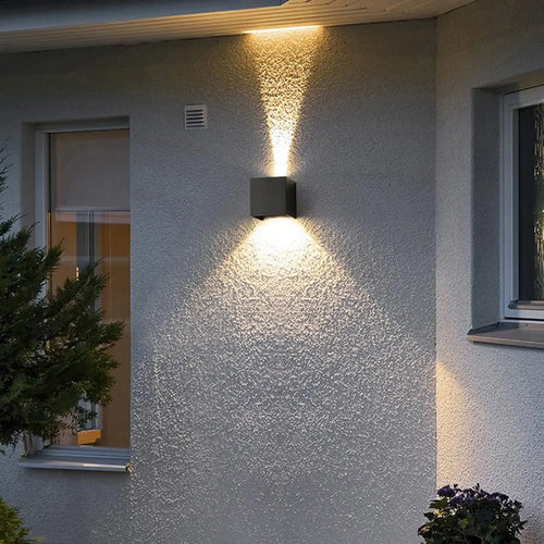 4 Pack Outdoor Wall Lights Exterior/Interior LED Wall Sconces IP65 Waterproof Square Aluminum Wall Lamps Outdoor Lighting Fixtur