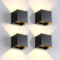 4 Pack Outdoor Wall Lights Exterior/Interior LED Wall Sconces IP65 Waterproof Square Aluminum Wall Lamps Outdoor Lighting Fixtur