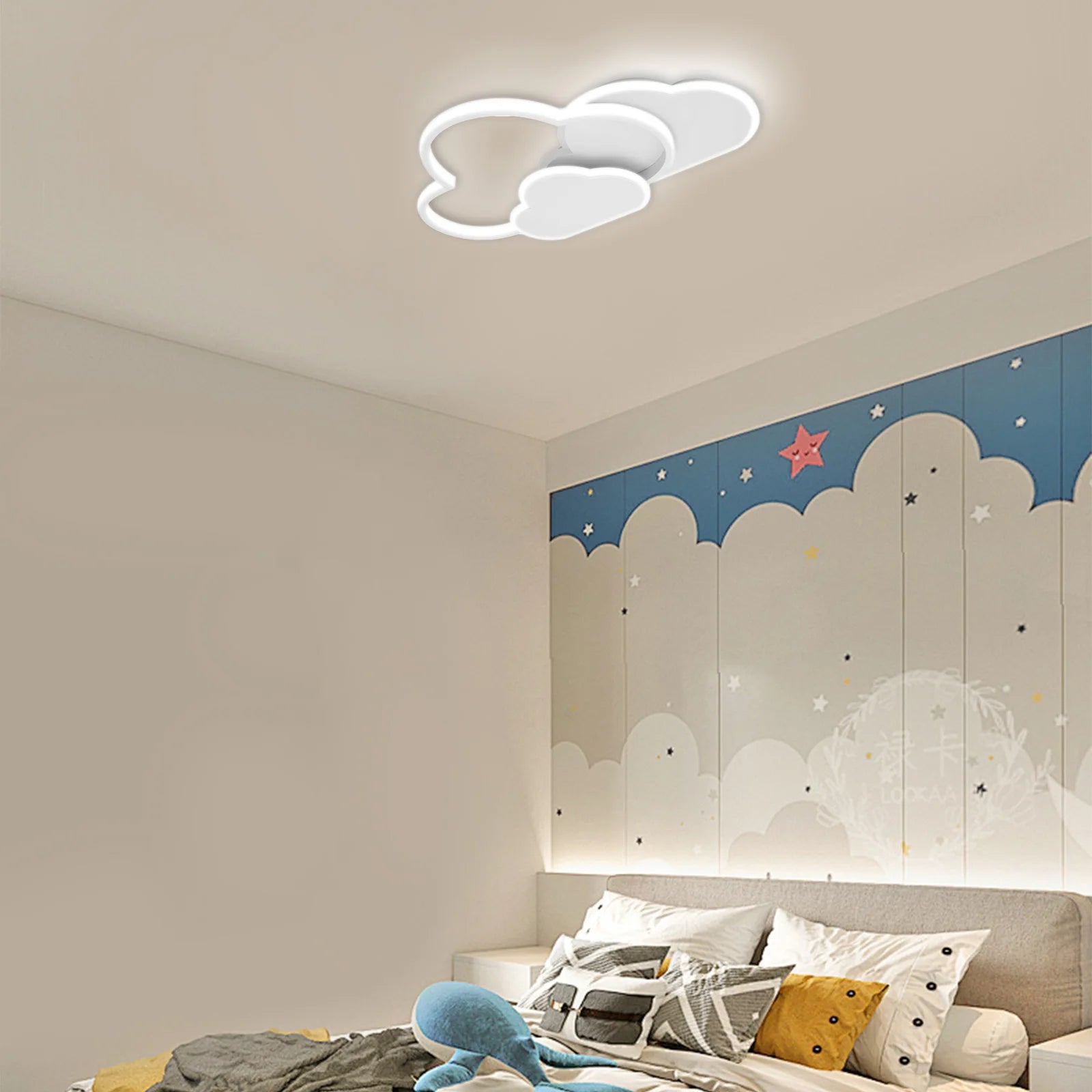 42W LED Cloud Ceiling Light White Ceiling Mounted for Bedroom Living Dining Room Study Kitchen Ceiling Chandelier Indoor Home