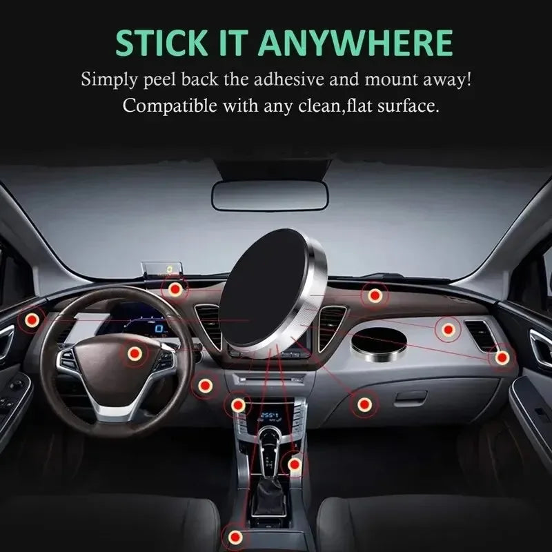 Magnetic Car Phone Holder Dashboard Windshield Mount Sticker Stand for Iphone Samsung Xiaomi Huawei GPS