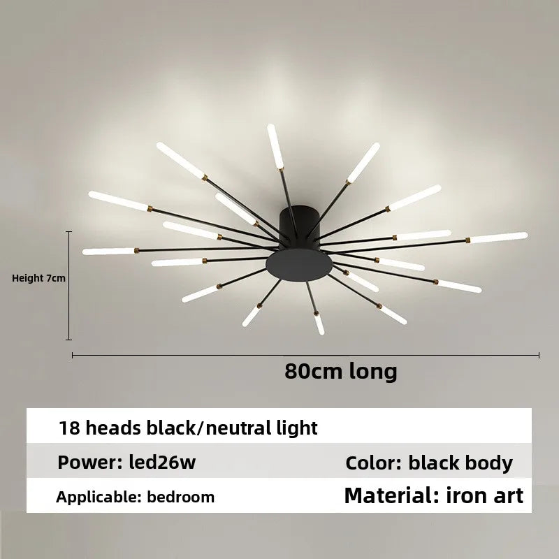 Nordic Ceiling Lighting for Living Room Bedroom Kitchen Led Ceiling Light Fixture Indoor Home Firework Decor Ceiling Lights