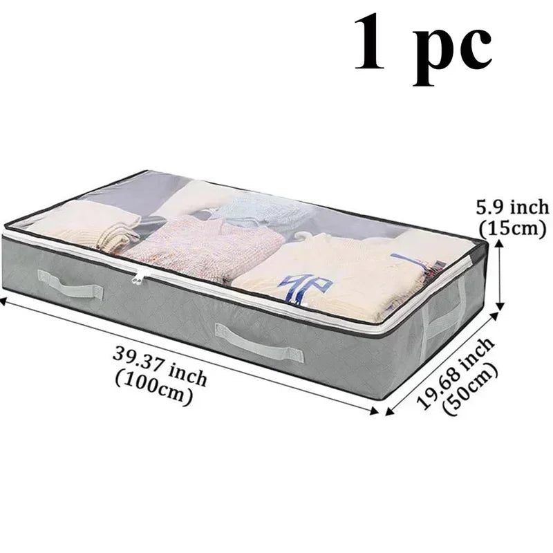 The Thickened Large-Sized Storage Box under the Bed Can Hold Clothes, Quilts, and Non-Woven Fabric Bags for Storage