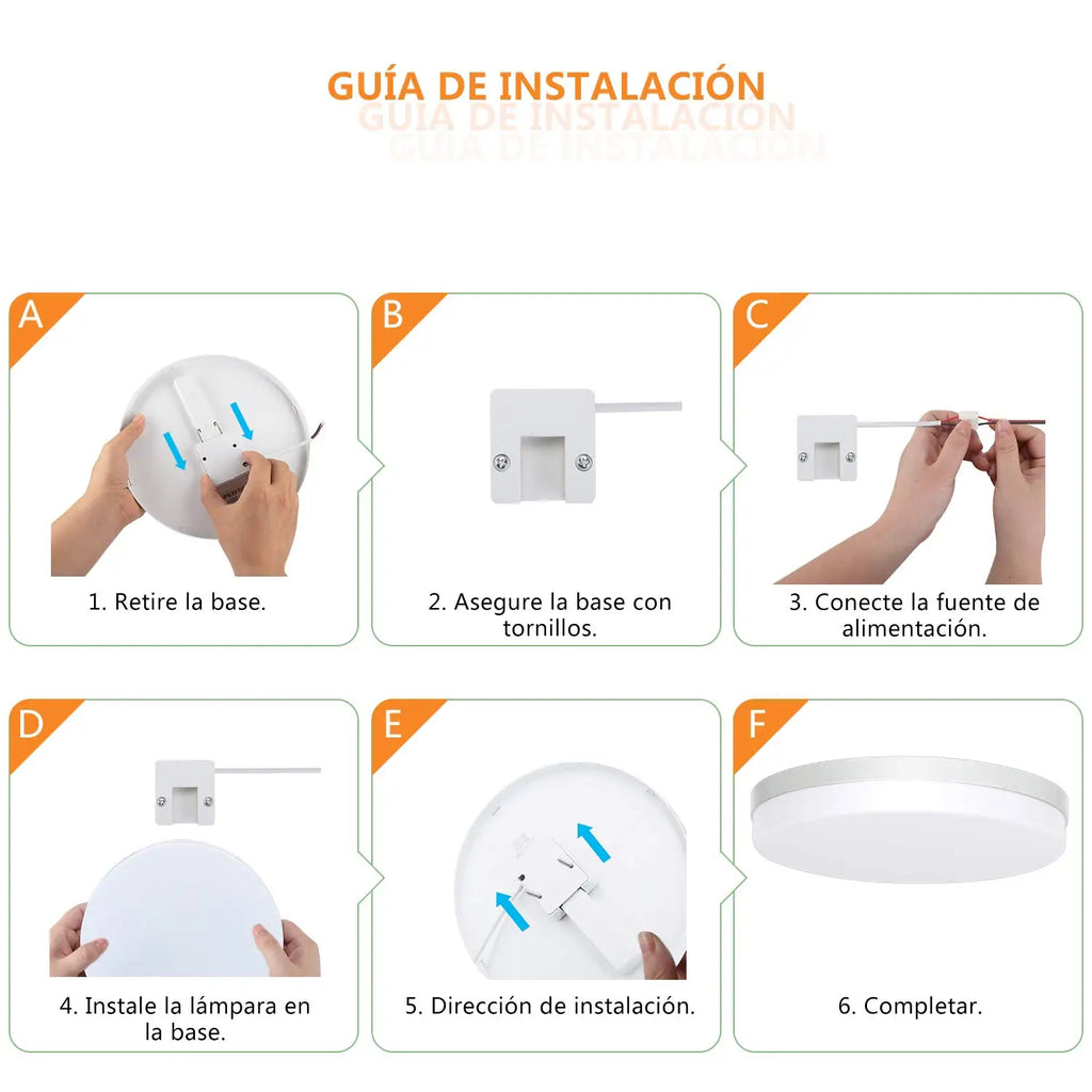 Ultra-Thin round LED Ceiling Lamp Waterproof Flush Mount Fixture 6500K Daylight Modern Home Lighting for Bedroom Kitchen Hallway