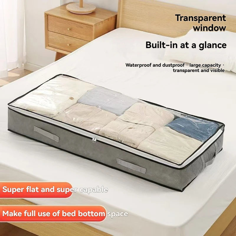 The Thickened Large-Sized Storage Box under the Bed Can Hold Clothes, Quilts, and Non-Woven Fabric Bags for Storage