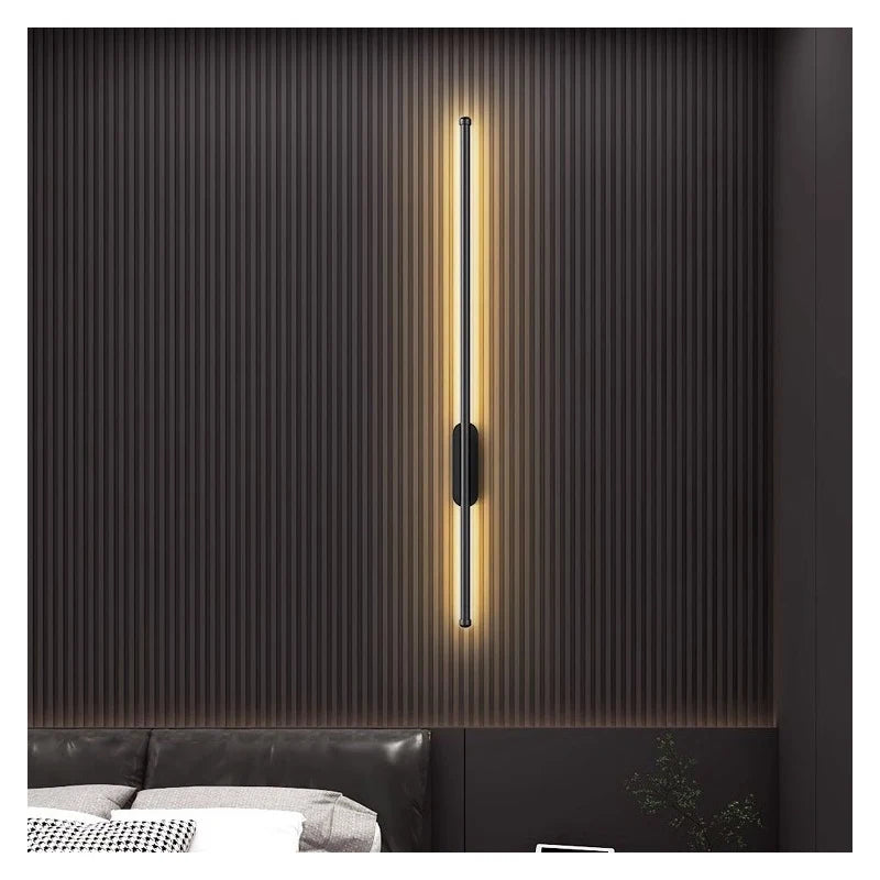 Wall Lamp Bedroom Living Room Black Gold LED Wall Lamps Modern Simple Strip Ceiling Lights for Kitchen Corridor Lighting Fixture